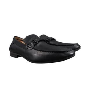 Steve Madden Shoes Mens 11.5 Loafer Moc Classic Slip On Black Leather Lifestyle